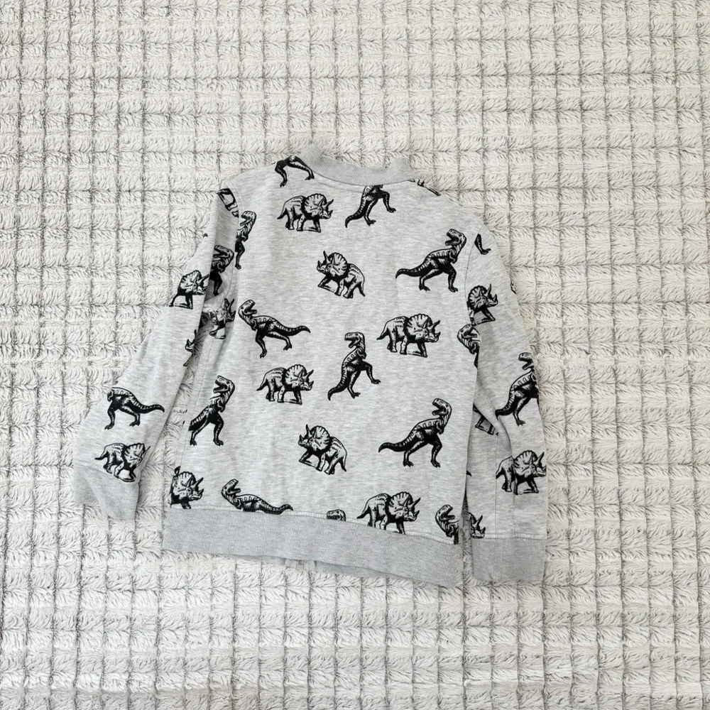 Gray Kids Shirt with Animal Print